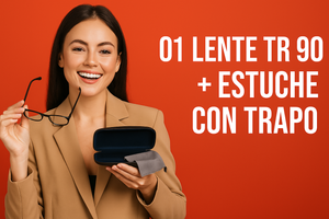 01 LENTE TR 90 + ESTUCHE CON TRAPO